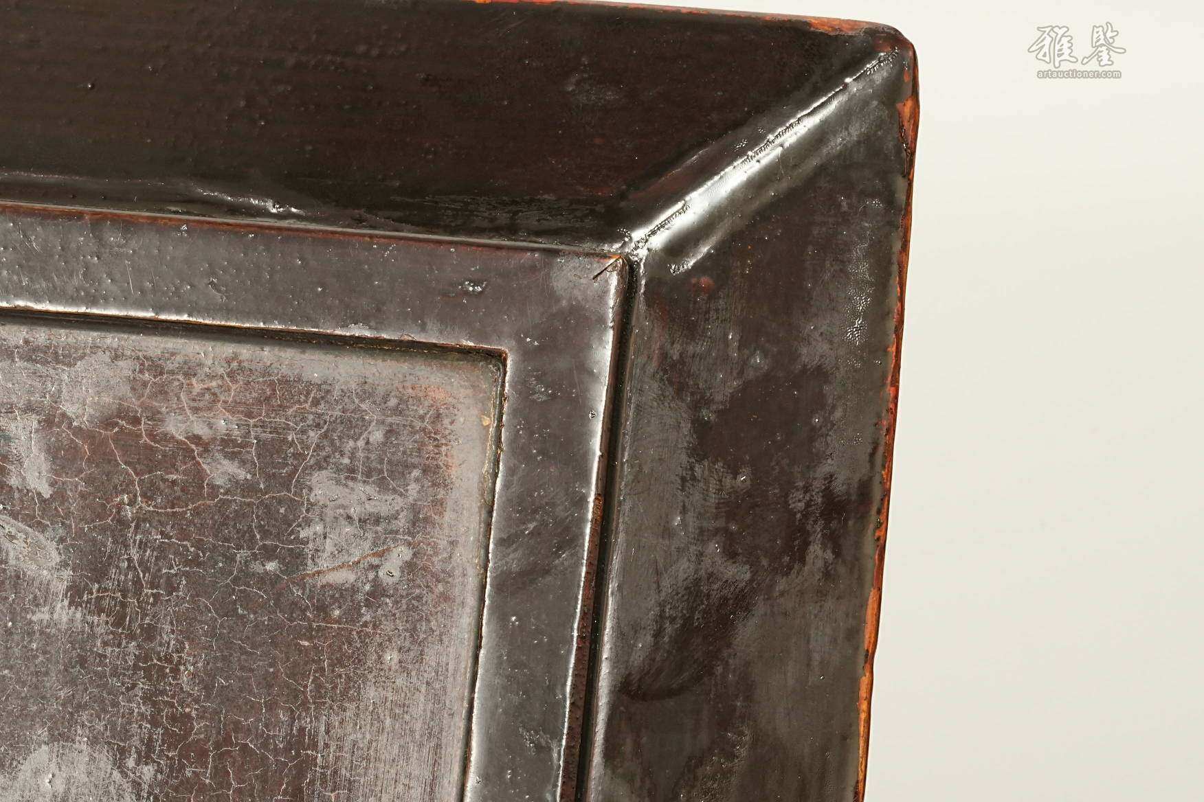 明末清初 大漆嵌螺钿描金人物香盆 原领受书附 日本桐箱附
