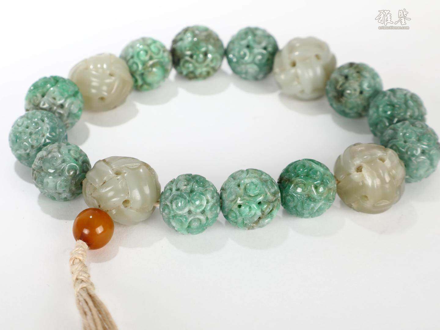 清 天然翡翠手串