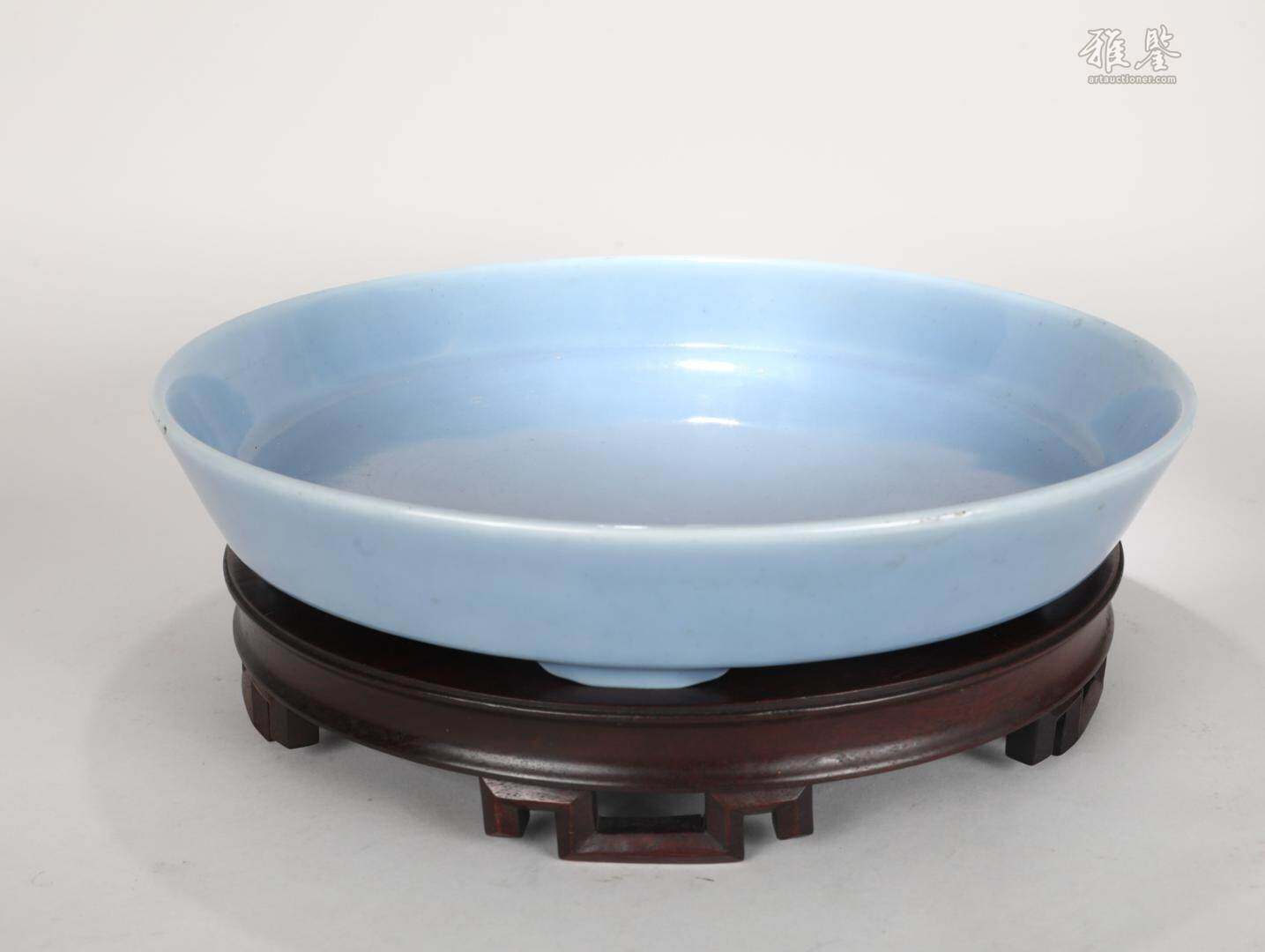 清 青釉水盤